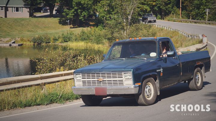 Dark blue square body